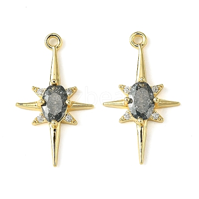 Brass Micro Pave Cubic Zirconia Pendants X-KK-M277-08G-01-1