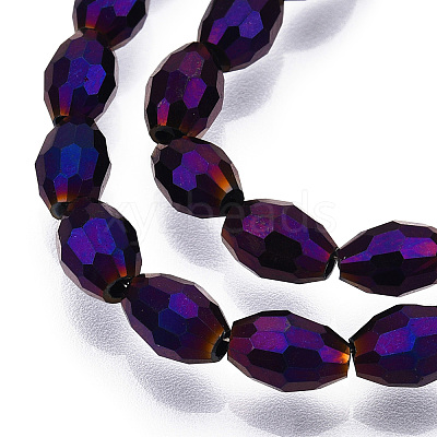 Electroplate Glass Beads Strands GC885Y-4-1