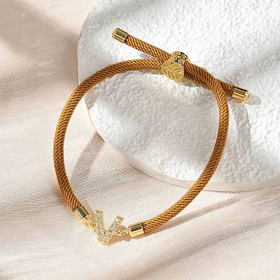 Adjustable Nylon Cord Bracelets X-BJEW-C096-01G-22-1