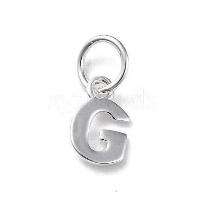925 Sterling Silver Letter Charms STER-C012-01S-G-1