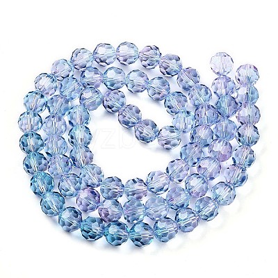Baking Paint Transparent Glass Beads Strands LS-DGLA-A035-T10mm-A06-1