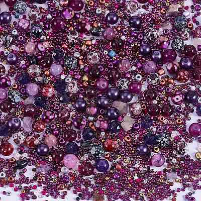 2 Bag Glass Round Beads Set JX547O-1