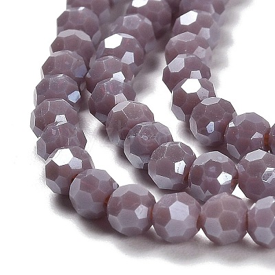 Electroplate Opaque Glass Beads Strands EGLA-A035-P4mm-A11-1