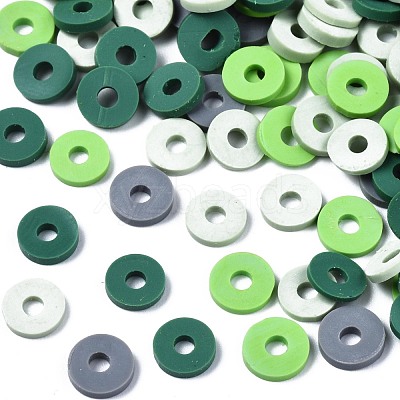 Handmade Polymer Clay Beads Strands CLAY-R089-6mm-T02B-27-1