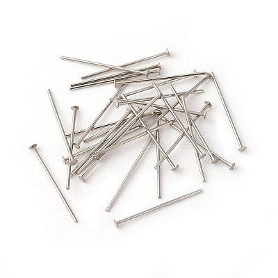 Tarnish Resistant 304 Stainless Steel Flat Head Pins STAS-G185-07P-0.5x14mm-1