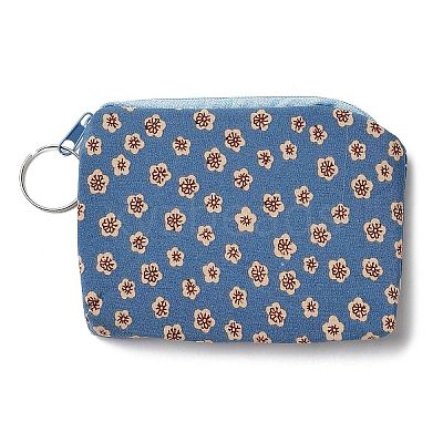 Flower Pattern Cotton Cloth Wallets ABAG-Q043-01-1