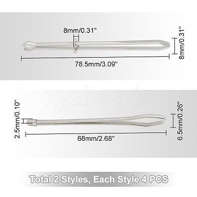 8Pcs 2 Style Iron Bodkin Threader DIY-UN0005-72-1