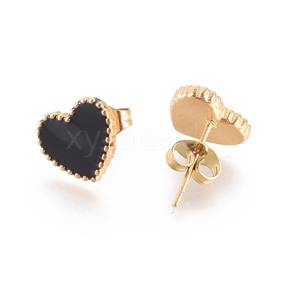 304 Stainless Steel Stud Earrings EJEW-I235-04G-A-1