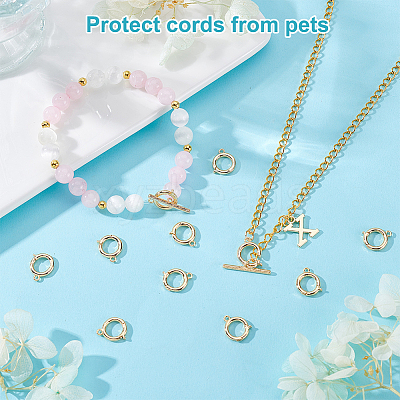 12Pcs Brass Fold Over Clasps KK-UN0005-14-1