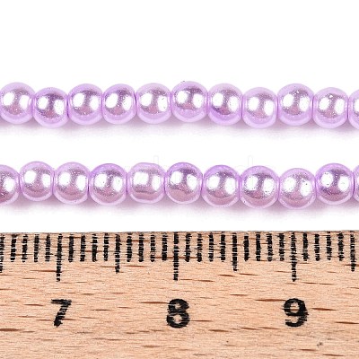 Baking Paint Glass Pearl Bead Strands HY-Q003-3mm-47-A-1