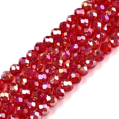 Electroplate Glass Beads Strands EGLA-A044-T4mm-B01-1