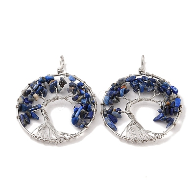 Natural Dyed Lapis Lazuli Big Pendants G-G910-K31-P-1