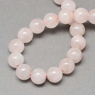 Natural Rose Quartz Bead Strands X-G-R193-13-10mm-1