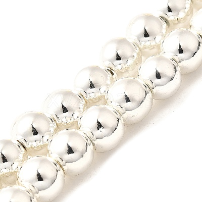 Electroplated Synthetic Magnetic Hematite Beads Strands G-L613-F01-02D-1