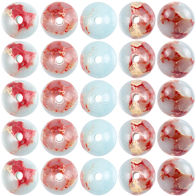 100Pcs Synthetic Aqua Terra Jasper Beads G-SP0001-34-1