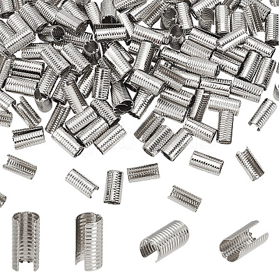 200Pcs Iron Folding Crimp Ends IFIN-GA0001-50B-1
