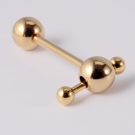 304 Stainless Steel Tongue Rings WG96350-09-1