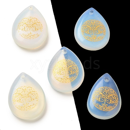 Opalite Drop Pendants G-C158-01A-1