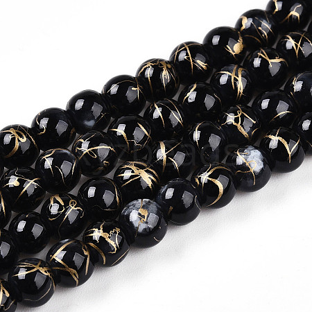 Baking Paint Glass Beads X1-DGLA-N003-6mm-B10-1