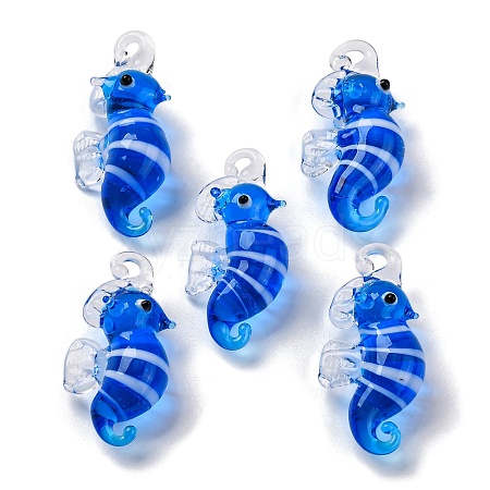 Handmade Lampwork Pendants LAMP-S068-08H-1