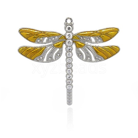 Alloy Enamel Dragonfly Big Pendants ENAM-L034-08P-1