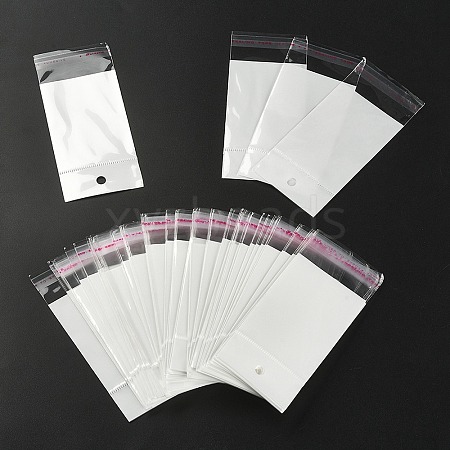 Rectangle OPP Cellophane Bags with Hanging Hole OPC-YW0001-01-1