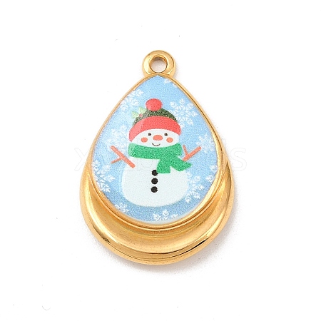 Printed 304 Stainless Steel Pendants STAS-B116-01A-G01-1