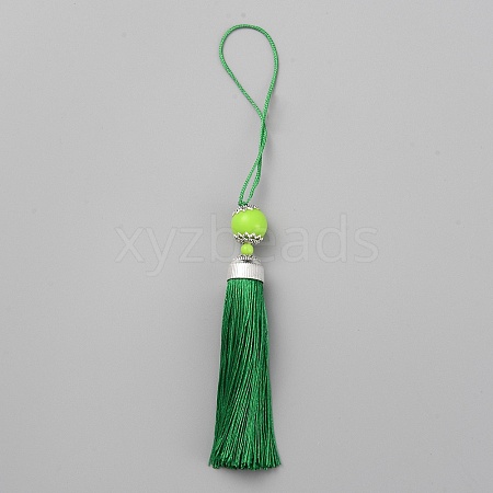 Polyester Tassel Big Pendants Decorations HJEW-TAC0019-01G-1