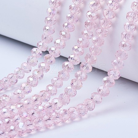 Electroplate Glass Beads Strands EGLA-A034-T8mm-B12-1