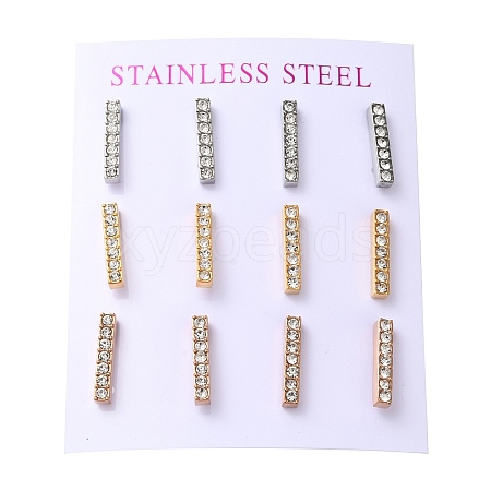 PVD Vacuum Plating 304 Stainless Steel Stud Earring EJEW-C099-08-1