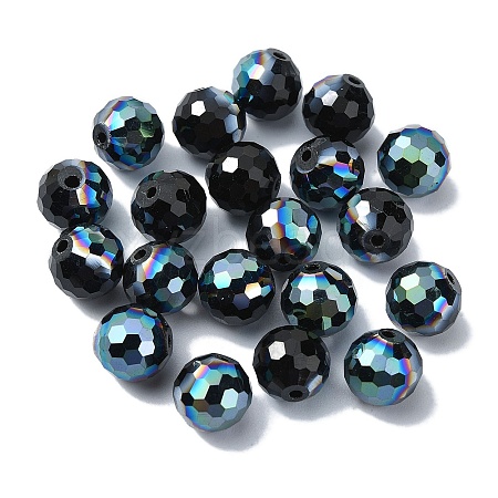 Half Plated Glass Beads EGLA-P059-02B-HP01-1