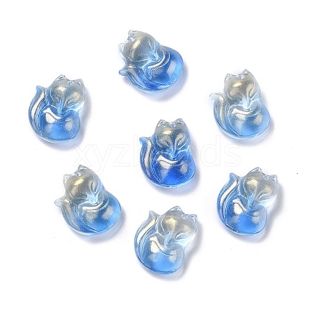 Electroplate Glass Cabochons LS-EGLA-D007-04F-1
