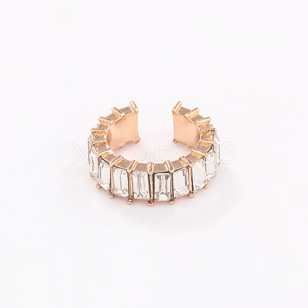 Alloy Rhinestone Cuff Earrings for Women WGFB2B6-01-1