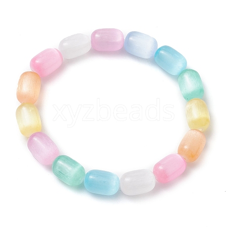 Natural Selenite Beads Bracelets BJEW-JB11221-1