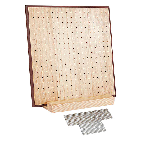 CHGCRAFT 1 Set Handcrafted Wood Crochet Blocking Board with Grids and Rectangle Base FIND-CA0004-63-1