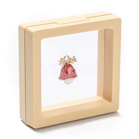 Square Transparent PE Thin Film Suspension Jewelry Display Box CON-D009-01B-01-1