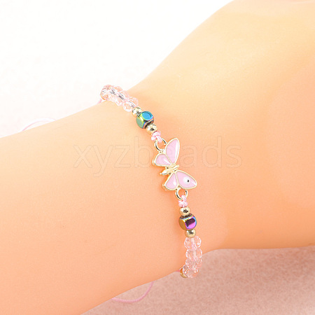 Bohemian Style Glass Braided Bead Bracelets ZC8551-6-1