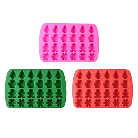 Christmas Rectangle Cake DIY Food Grade Silicone Mold DIY-K075-07-1