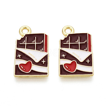 Valentine's Day Alloy Enamel Pendants ENAM-T023-20A-1
