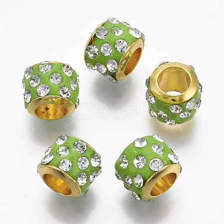 Brass European Beads CPDL-R002-02G-04-1