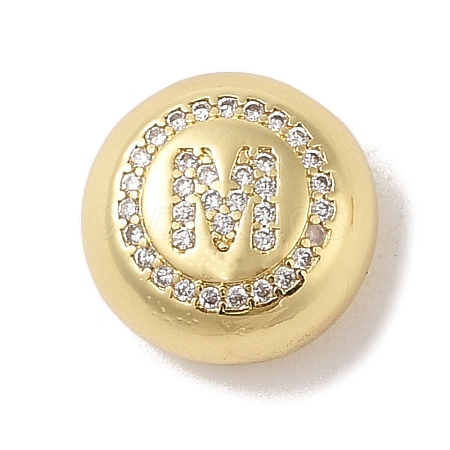 Rack Plating Brass & Cubic Zirconia Pendants KK-Z047-07G-M-RS-1