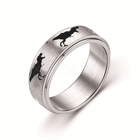 Rotating Titanium Steel Anxiety Relief Ring for Women Men PW-WG4928D-03-1