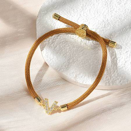 Adjustable Nylon Cord Bracelets X-BJEW-C096-01G-22-1
