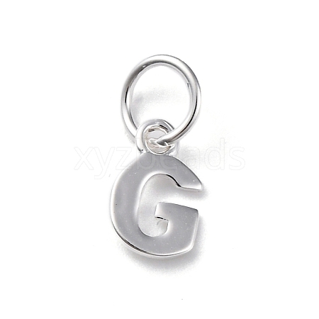 925 Sterling Silver Letter Charms STER-C012-01S-G-1