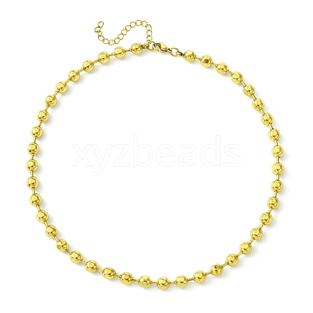 Ion Plating(IP) 304 Stainless Steel Bead Necklaces NJEW-C053-04G-1