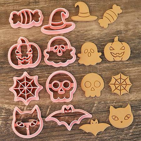 Halloween Plastic Cookie Candy Food Cutters Molds DIY-K080-09-1