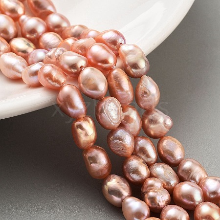 Natural Cultured Freshwater Pearl Beads Strands PEAR-P062-28C-1