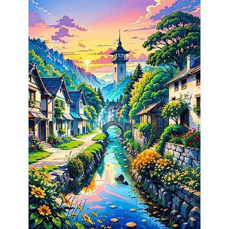 House Scenery DIY Diamond Painting Kit PW-WG65544-04-1