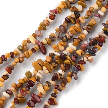 Natural Mookaite Beads Strands G-G0003-B28-1