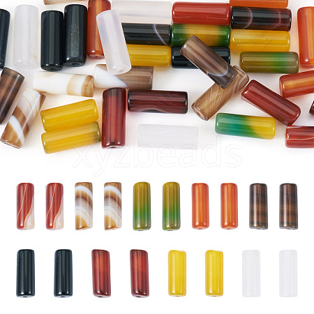 36Pcs 9 Colors Natural Agate Beads Sets G-TA0002-75-1
